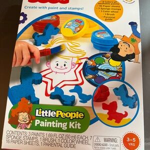 Little People Painting Kit with Blue and Red Colors